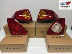 TOYOTA COROLLA 2007 - 2009 STOP LAMBASI SAĞ - SOL İÇ VE DIŞ TAKIM (TOPLAM 4 STOP - DEPO MARKA)