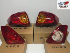 TOYOTA COROLLA 2007 - 2009 STOP LAMBASI SAĞ - SOL İÇ VE DIŞ TAKIM (TOPLAM 4 STOP - DEPO MARKA)