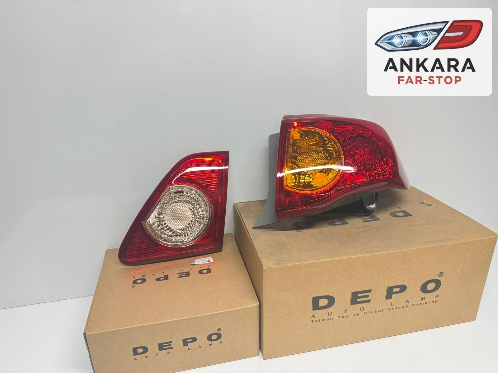 TOYOTA COROLLA 2007 - 2009 STOP LAMBASI SAĞ İÇ VE DIŞ TAKIM (TOPLAM 2 STOP - DEPO MARKA)