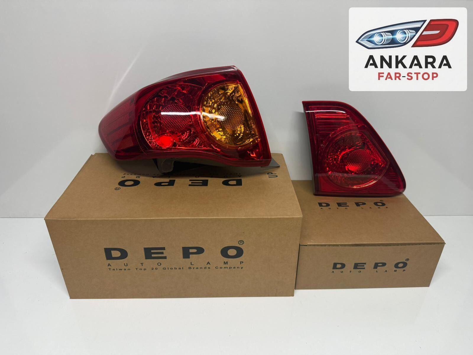 TOYOTA COROLLA 2007 - 2009 STOP LAMBASI SOL İÇ VE DIŞ TAKIM (TOPLAM 2 STOP - DEPO MARKA)