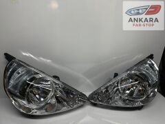 HONDA JAZZ 2002-2006 ÖN FAR LAMBASI SAĞ-SOL TAKIM MANUEL-MOTORSUZ (İÇİ BEYAZ TİP-TOPLAM 2 FAR)