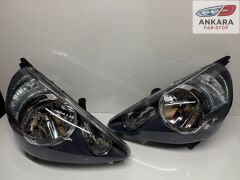 HONDA JAZZ 2002-2006 ÖN FAR LAMBASI SAĞ-SOL TAKIM MANUEL-MOTORSUZ (İÇİ SİYAH TİP-TOPLAM 2 FAR)