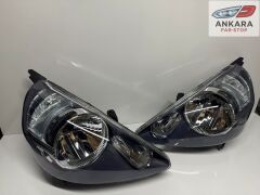 HONDA JAZZ 2002-2006 ÖN FAR LAMBASI SAĞ-SOL TAKIM MANUEL-MOTORSUZ (İÇİ SİYAH TİP-TOPLAM 2 FAR)
