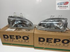 HONDA CİVİC EG KASA SEDAN 1992-1995 ÖN FAR LAMBASI SAĞ-SOL TAKIM (EG KASA SEDAN-2 FAR-DEPO)
