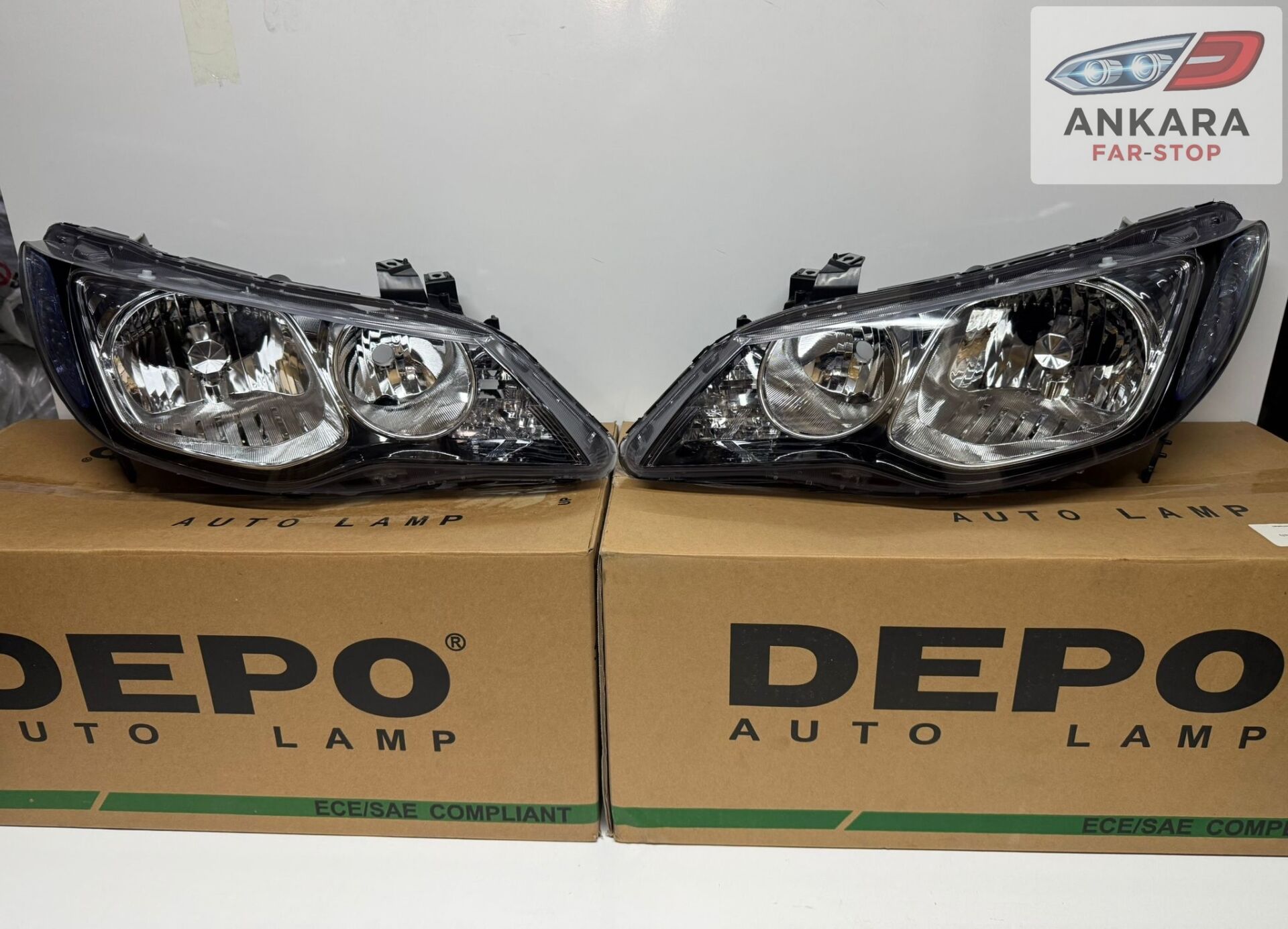 HONDA CİVİC FD6 2007-2009 MAKYAJSIZ KASA FAR LAMBASI SAĞ-SOL TAKIM SEDAN (XENONSUZ TİP-2 FAR-DEPO)