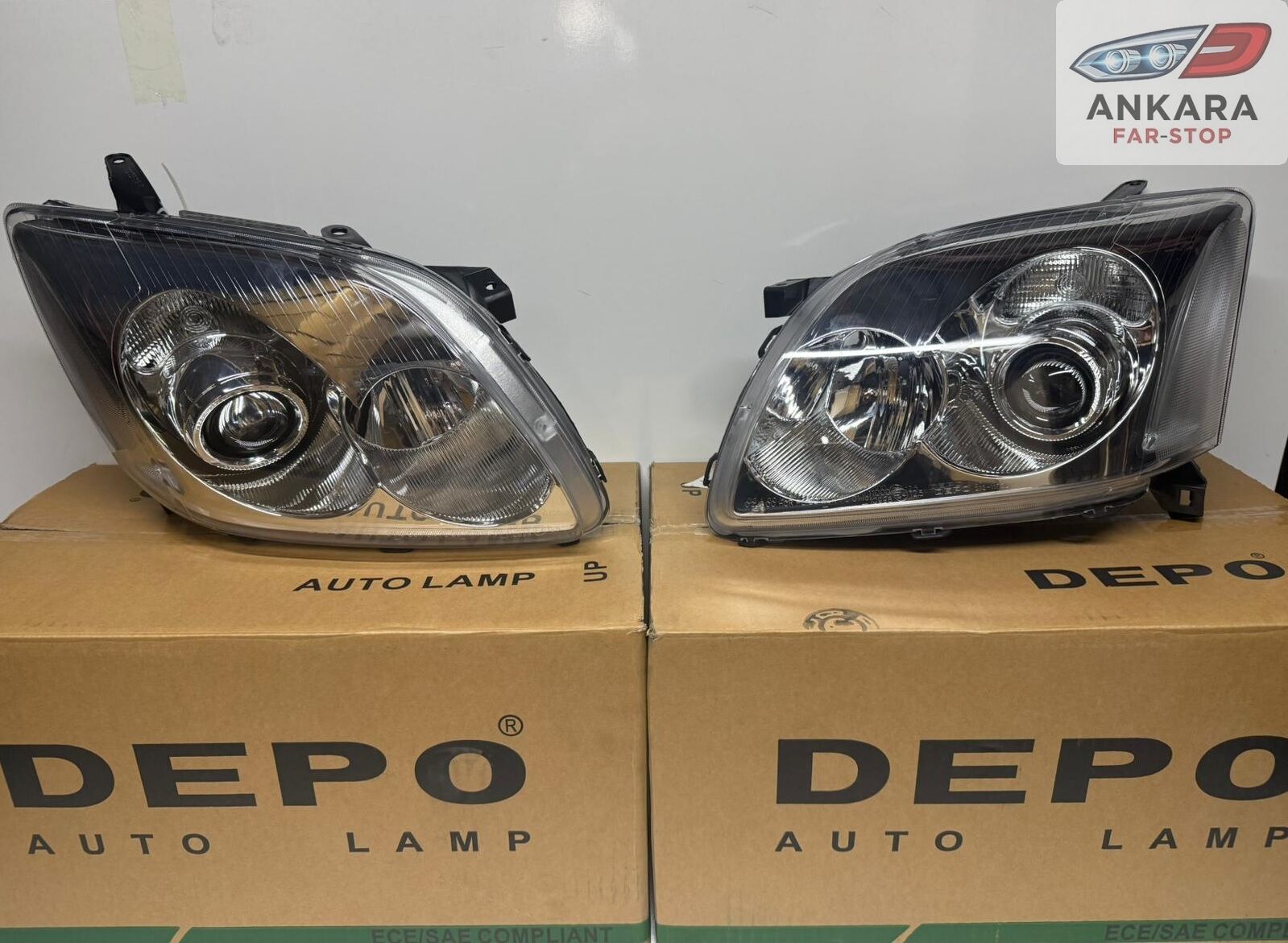 TOYOTA AVENSİS 2003 - 2005 FAR LAMBASI SAĞ-SOL TAKIM (SAĞ - SOL TAKIM - 2 FAR - DEPO MARKA)