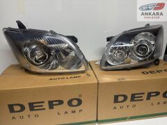 TOYOTA AVENSİS 2003 - 2005 FAR LAMBASI SAĞ-SOL TAKIM (SAĞ - SOL TAKIM - 2 FAR - DEPO MARKA)