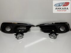 HONDA CİVİC FC5 2016-2019 MAKYAJSIZ SİS LAMBA VE KAPAK TAKIM (KROM-ÖN SAĞ-SOL LEDLİ 2 SİS-2 KAPAK)