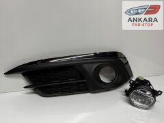 HONDA CİVİC FC5 2016-2019 MAKYAJSIZ SİS LAMBA VE KAPAK TAKIMI ÖN SOL (KROM KAPAK+LEDLİ SOL ÖN SİS)