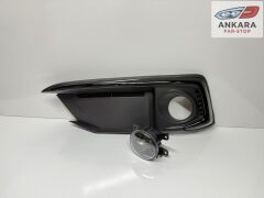 HONDA CİVİC FC5 2019-2021 MAKYAJLI SİS LAMBA VE KAPAK TAKIM ÖN SOL (SİYAH KAPAK+LEDLİ SOL ÖN SİS)