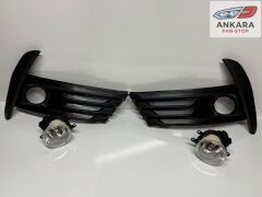 TOYOTA COROLLA 2016-2018 MAKYAJLI KASA SİS LAMBA VE KAPAK TAKIMI (SİYAH SAĞ-SOL 2 SİS-2 KAPAK)