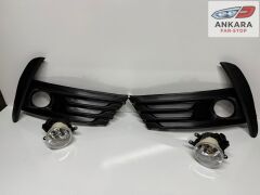 TOYOTA COROLLA 2016-2018 MAKYAJLI KASA SİS LAMBA VE KAPAK TAKIMI (SİYAH SAĞ-SOL 2 SİS-2 KAPAK)